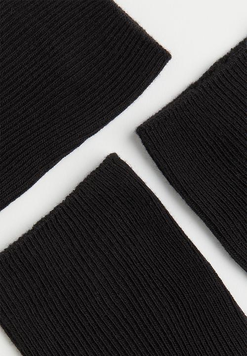H&M - 3-pack ribbed socks - black