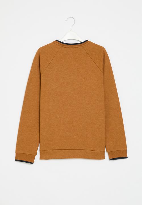 POLO - Boys dean embossed sweater - pecan
