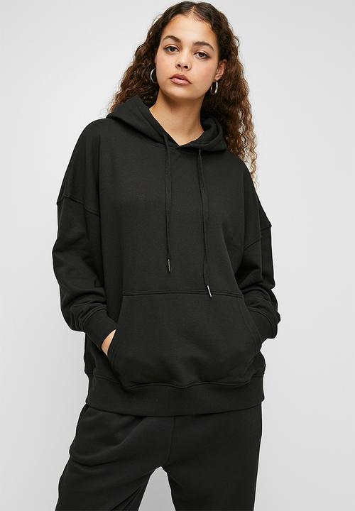 Blake - Oversized collegiate hoodie - black