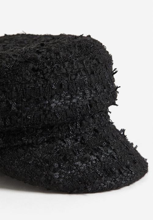 H&M - Textured baker boy cap - black