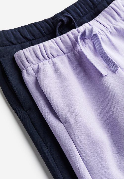 H&M - 2-Pack joggers - light purple & navy blue