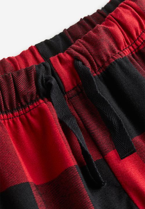 H&M - Cotton pyjama bottoms - red checked 