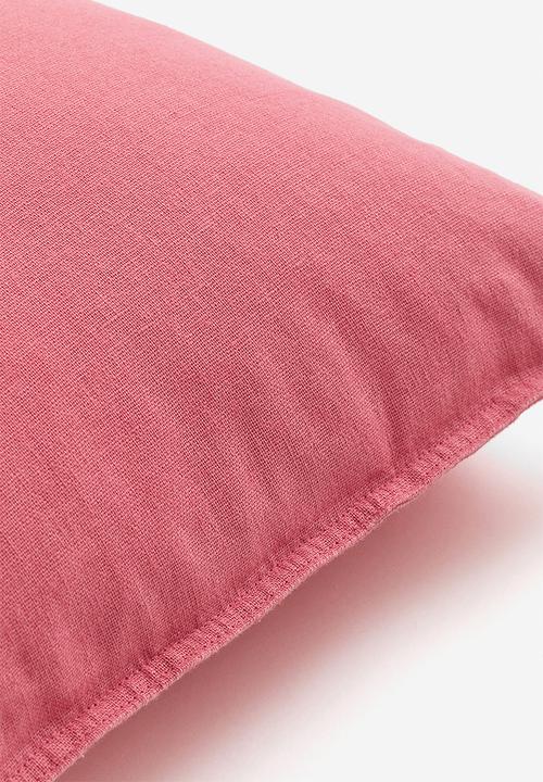 H&M - Linen-blend cushion cover - deep pink