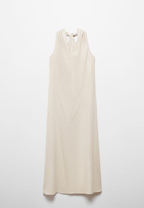 MANGO - Dress foil-a - light beige