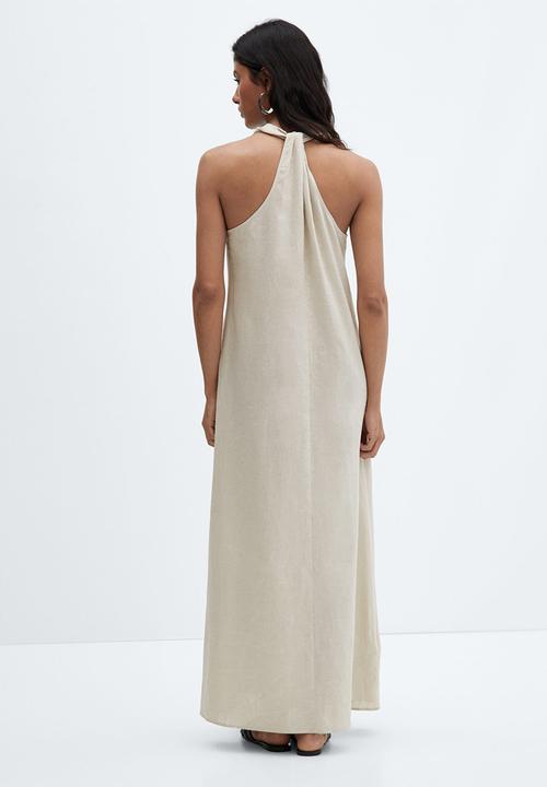 MANGO - Dress foil-a - light beige