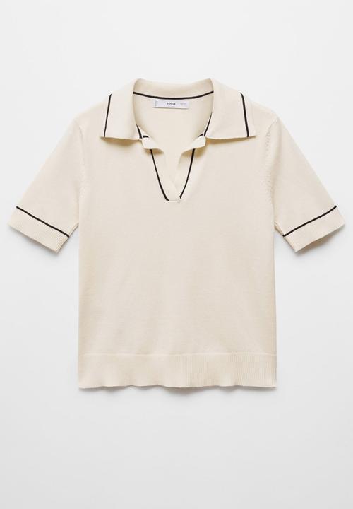 MANGO - Sweater vert - light beige