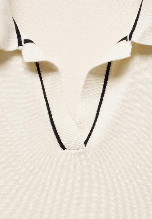 MANGO - Sweater vert - light beige