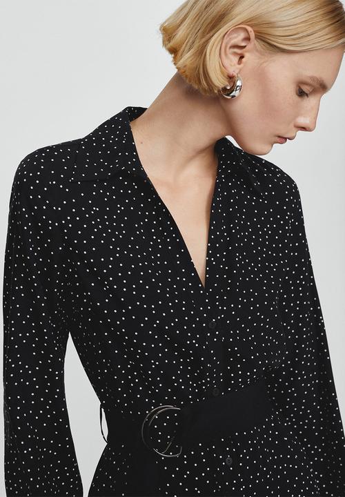 MANGO - Dress apple - black