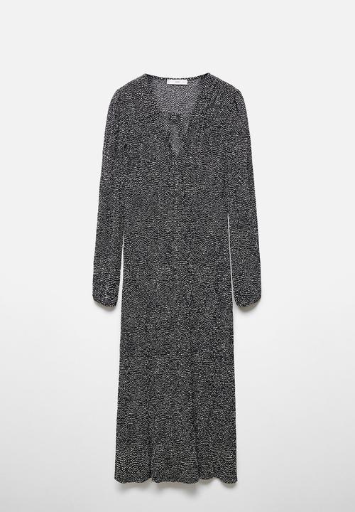 MANGO - Dress pomelo - black