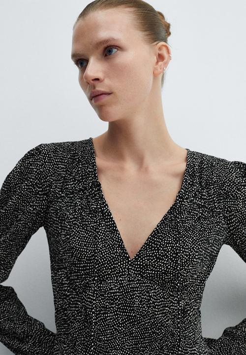 MANGO - Dress pomelo - black