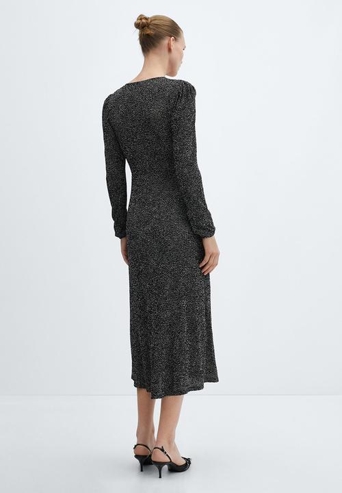 MANGO - Dress pomelo - black
