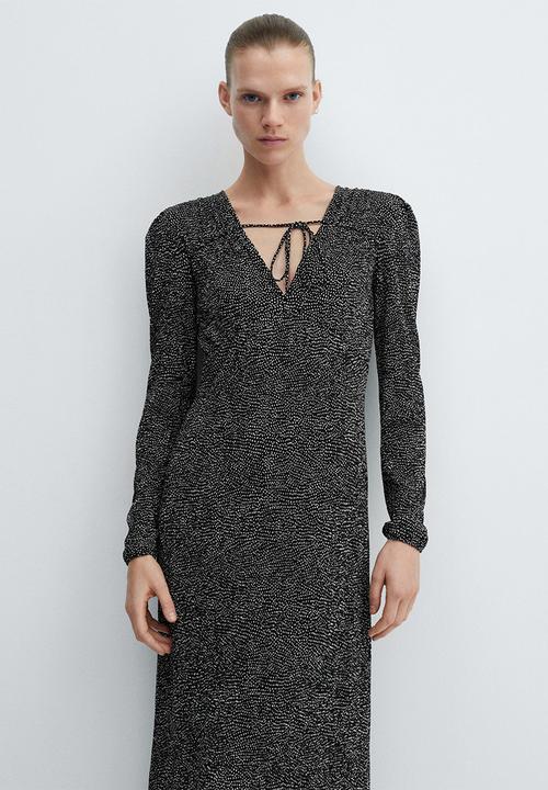 MANGO - Dress pomelo - black