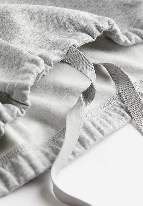 H&M - Cropped zip-through hoodie - grey