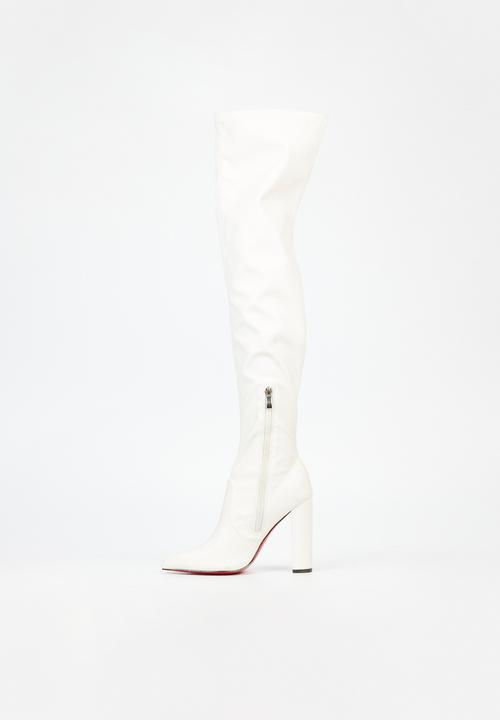 Miss Black - Revenge 1 over the knee boot - white