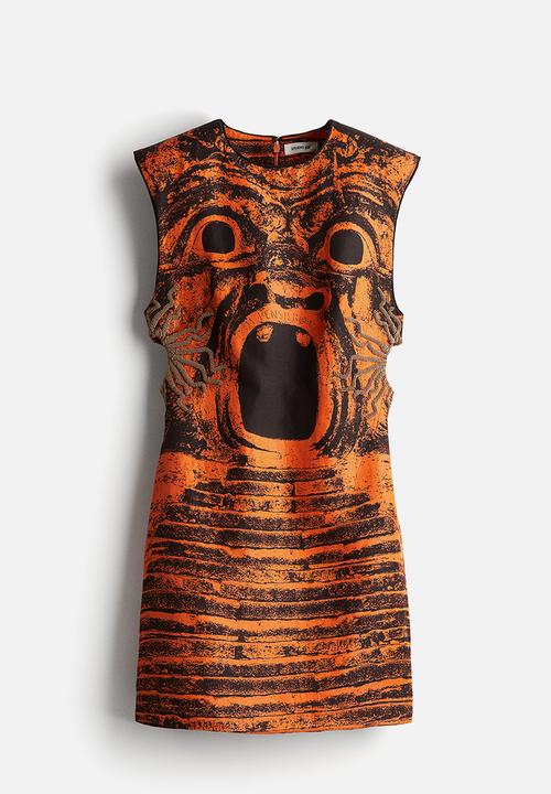 H&M - H&M Studio: Embellished cut-out mini dress - multi orange