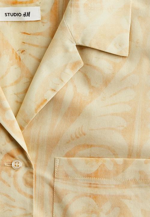 H&M - H&M Studio: Patterned resort shirt - yellow