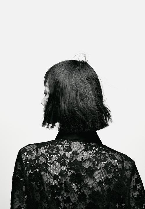 H&M - Lace shirt - black