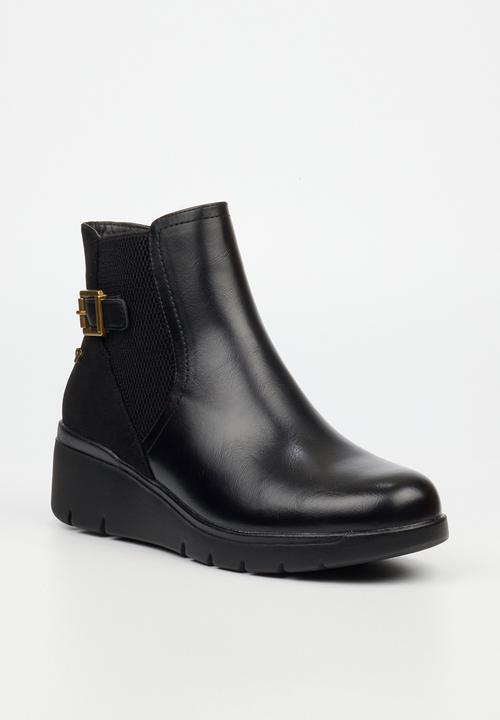 Butterfly Feet - Norva 1 wedge boot - black