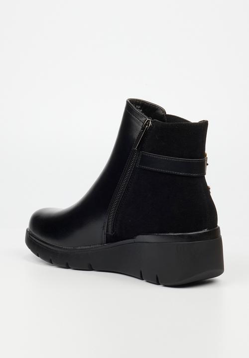 Butterfly Feet - Norva 1 wedge boot - black