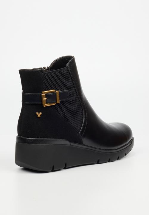 Butterfly Feet - Norva 1 wedge boot - black