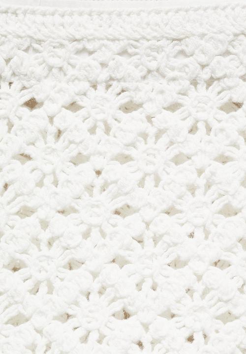 MANGO - Crochet shorts - white