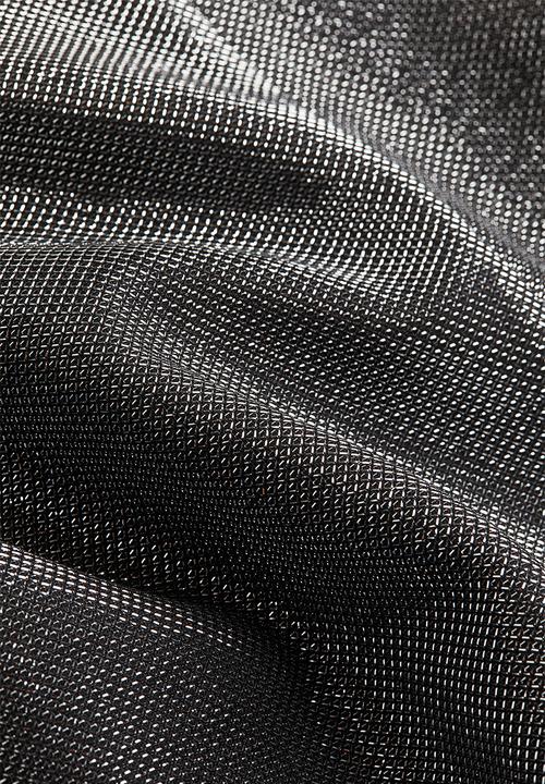 H&M - Shiny mini skirt - Black/Silver colour