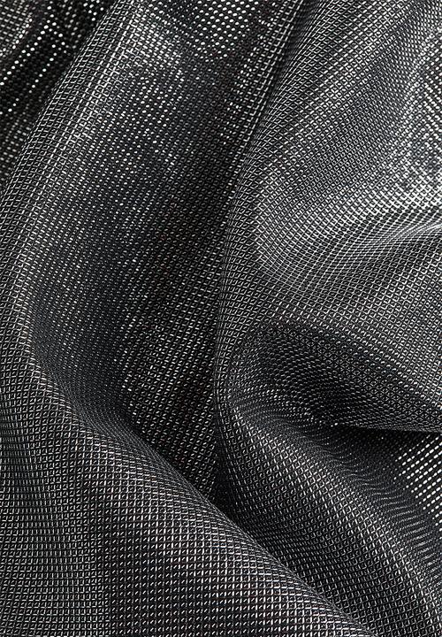 H&M - Shiny shoulder-pad dress - black/silver-coloured