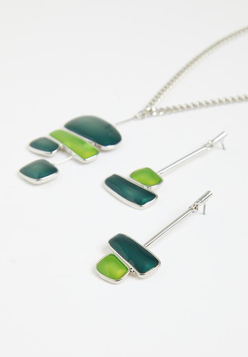 Superbalist - Samara jewellery set - blue & green