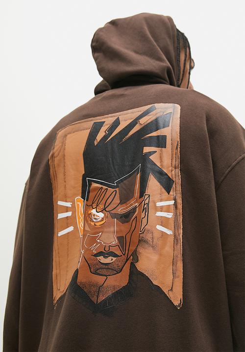 STYLE REPUBLIC - SR Oversize Hoodie Front & Back HD Print - Brown
