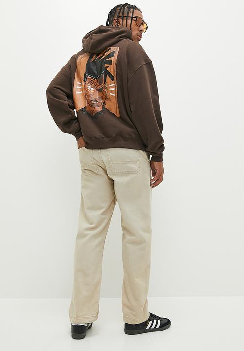 STYLE REPUBLIC - SR Oversize Hoodie Front & Back HD Print - Brown