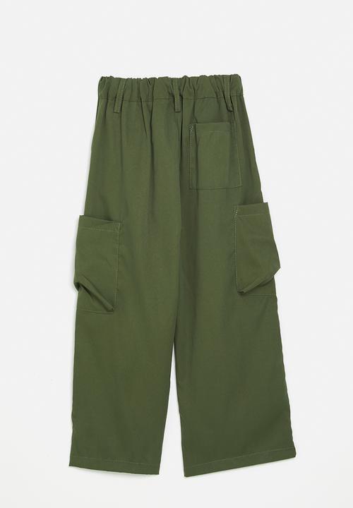 Pop Candy - Parachute pants - green