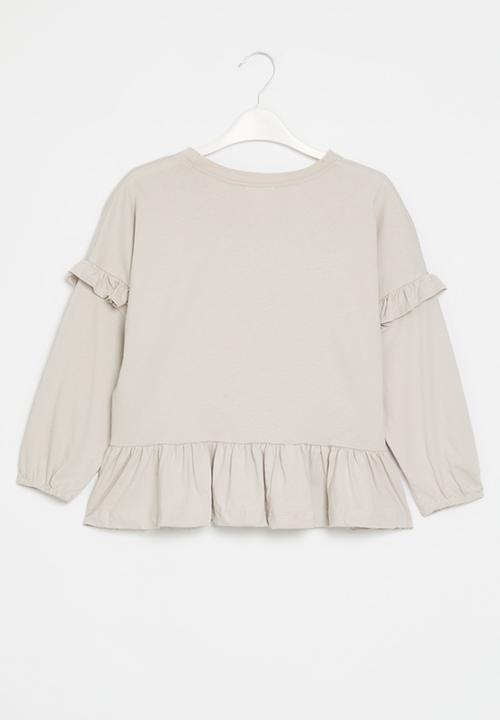 Pop Candy - Tiered sweat top - grey