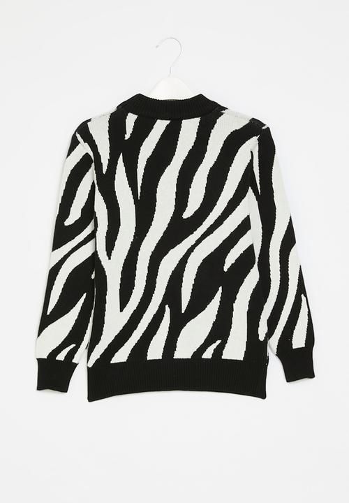 Pop Candy - Knitted jersey - black & white