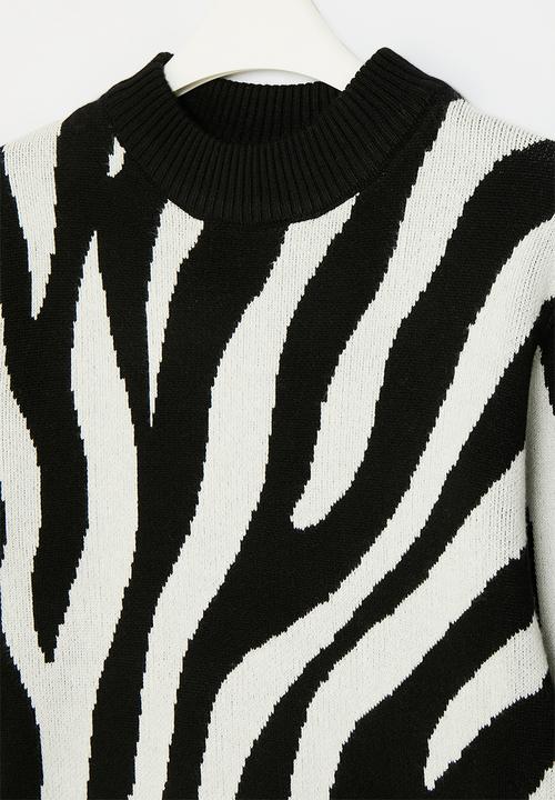 Pop Candy - Knitted jersey - black & white