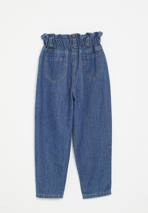 Pop Candy - Paperbag jeans - stone wash