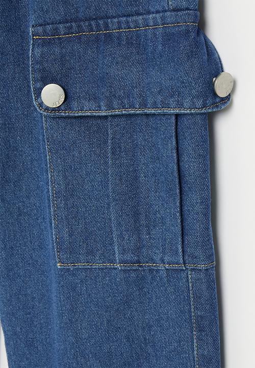Pop Candy - Denim cargo pants - blue