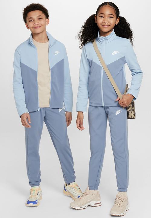 Nike - K Nsw Tracksuit Poly Fz Hbr - Lt Armory Blue/Ashen Slate/White