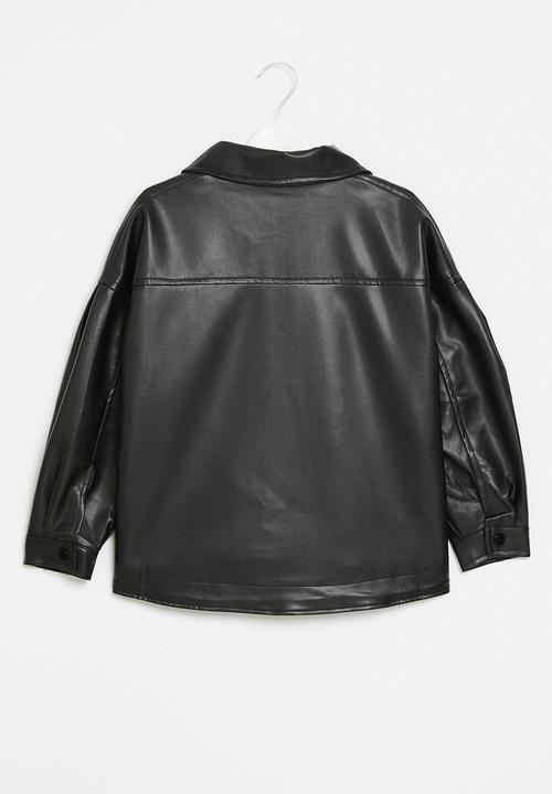 Pop Candy - Faux leather jacket - black
