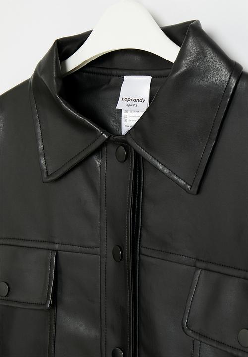 Pop Candy - Faux leather jacket - black