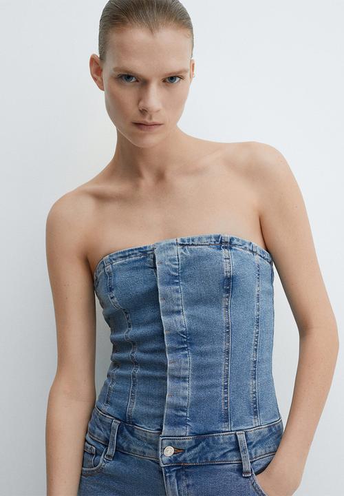 MANGO - One-Piece Suit Danielle - Open-Blue