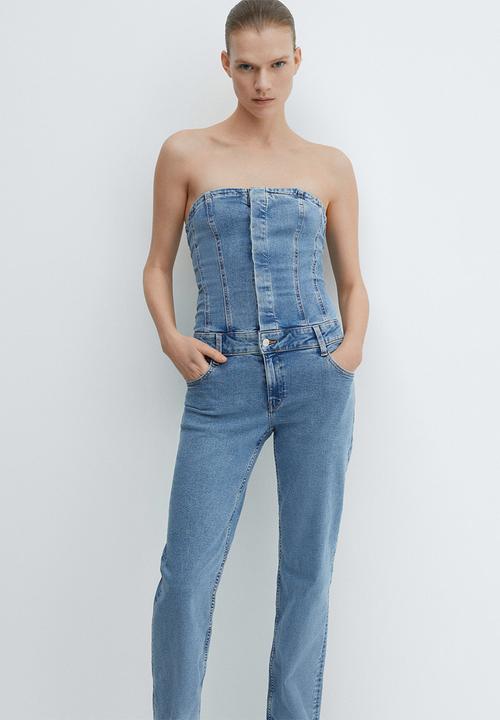 MANGO - One-Piece Suit Danielle - Open-Blue