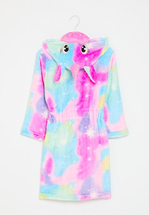Pop Candy - Tie dye hooded gown - multi