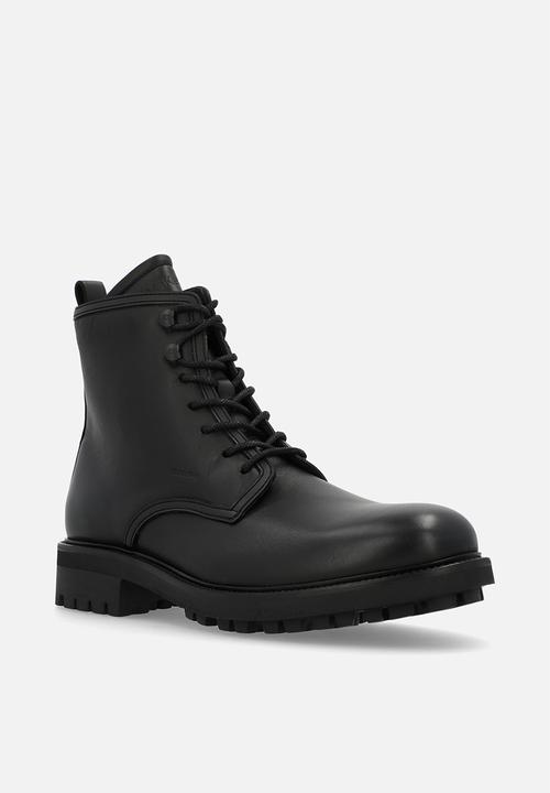 Calvin Klein - Lace up boot lth - black 