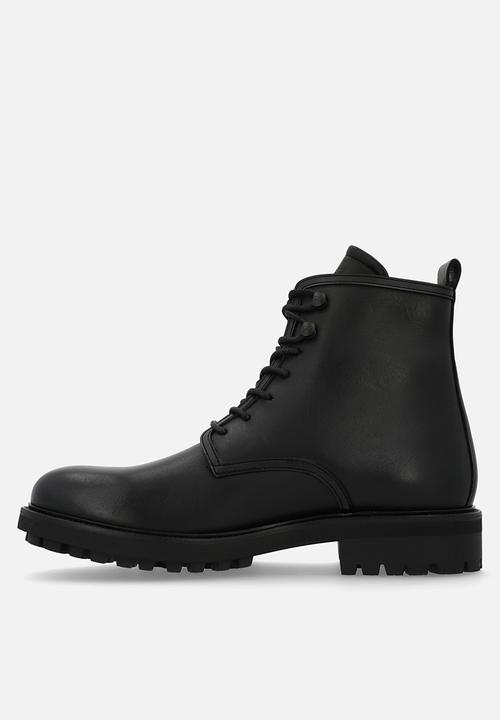 Calvin Klein - Lace up boot lth - black 