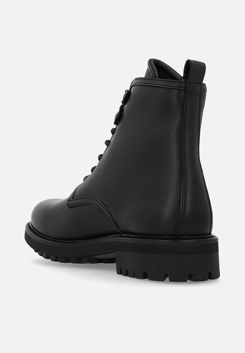 Calvin Klein - Lace up boot lth - black 