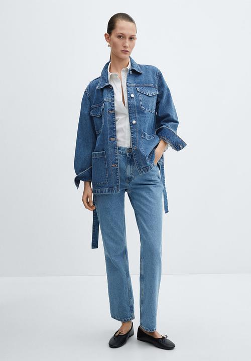 MANGO - Jacket susan - open-blue