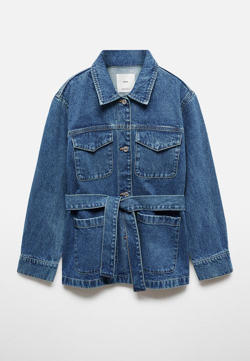 MANGO - Jacket susan - open-blue