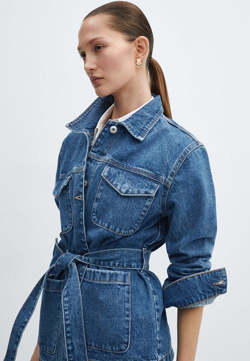 MANGO - Jacket susan - open-blue