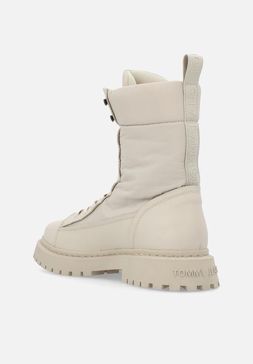 Tommy Hilfiger - Tjm military boot lace up - cream 