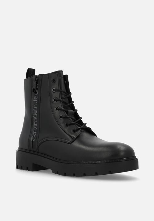 Calvin Klein - Combat mid laceup boot zip - Black 
